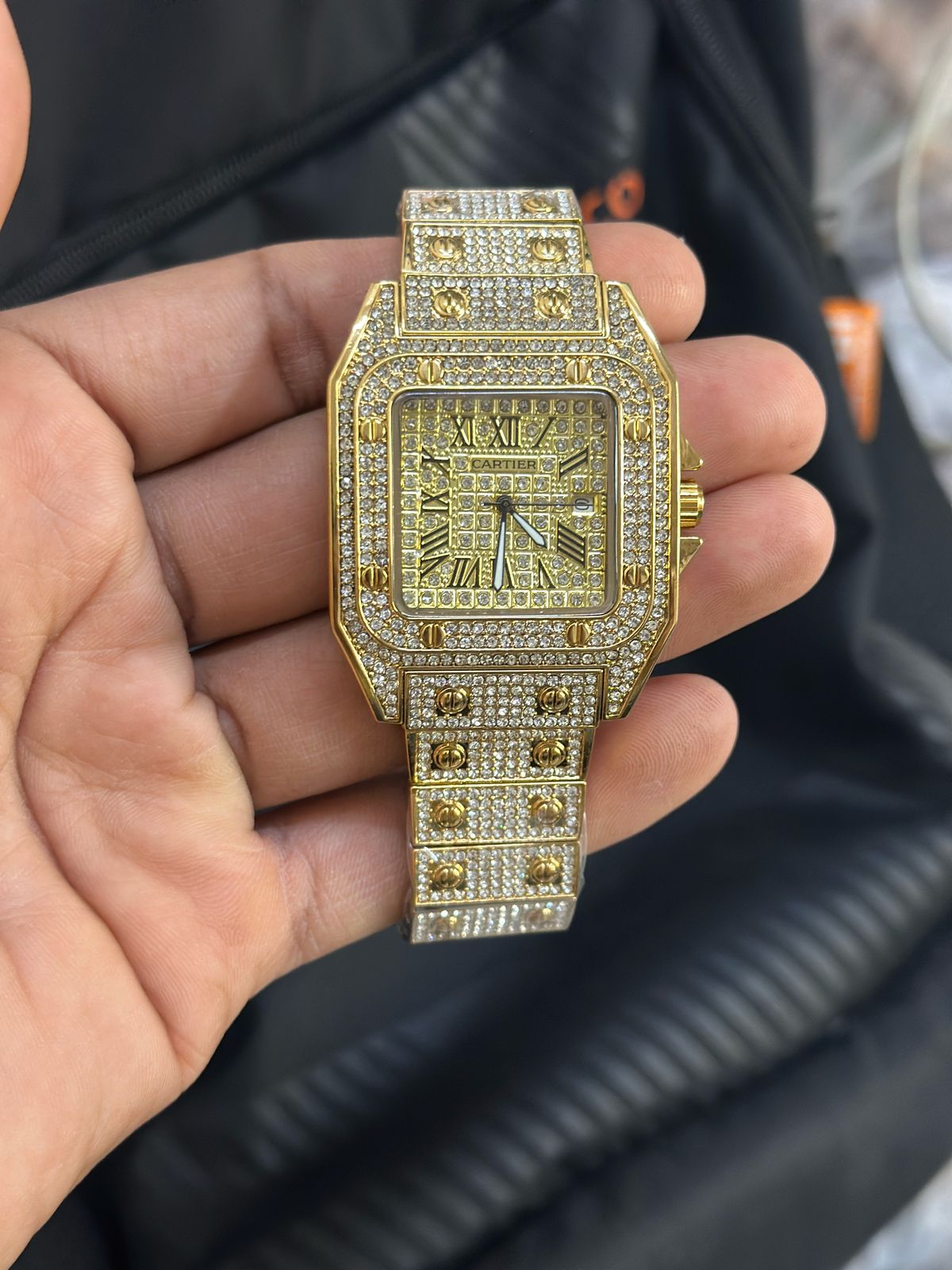 Cartier Gold Diamond Men's Watch