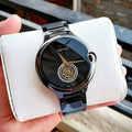 Car-ti-er Black And Glass Analog Watch For Men