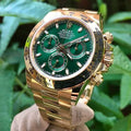 Rol ex Automatic Golden And Green Dial Analog Chronograph Round Men's Watch